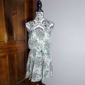 Mimi Chica Blue & Gray Floral Dress